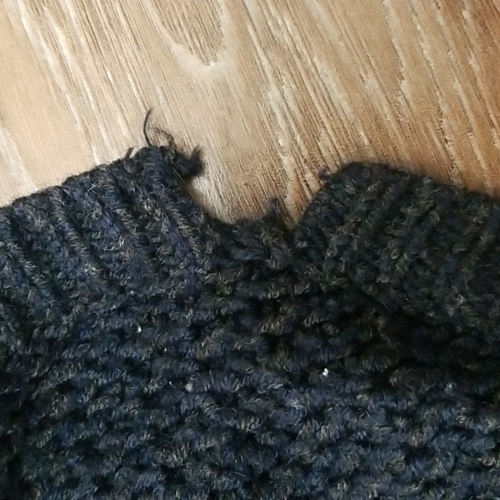 (M) Reitmans Oversized Cable Knit Sweater Cozy Cowl Neck Grannycore - Picture 7 of 7